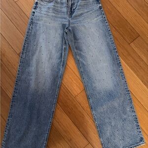 American Eagle Outfitters Size 4 wide leg w/rhinestones